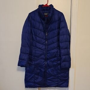 Lands' End Women's Deep Blue Puffer Jacket